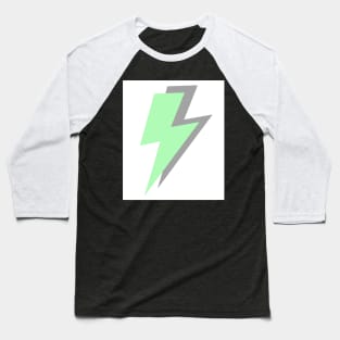 Mint Green and Grey, Lightning Bolts Baseball T-Shirt